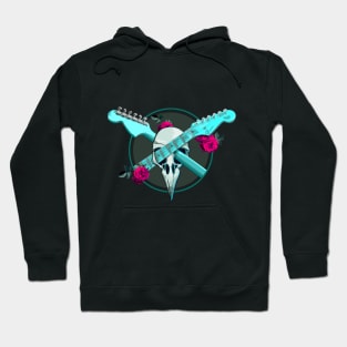 strat guitar and raven skull Hoodie